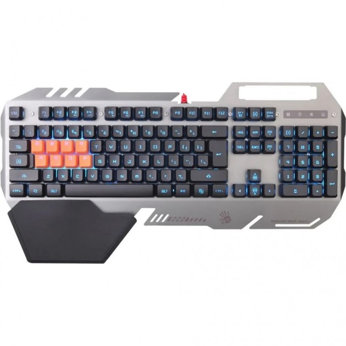 Клавиатура A4TECH BLOODY USB MULTIMEDIA FOR GAMER LED серая B418