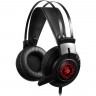 Наушники с микрофоном A4TECH BLOODY 1.8м мониторные USB оголовье черные J437